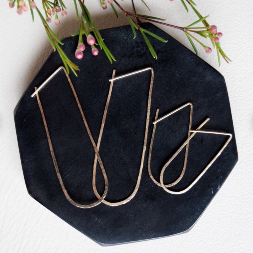 Pair of Geometric Hoop Earrings